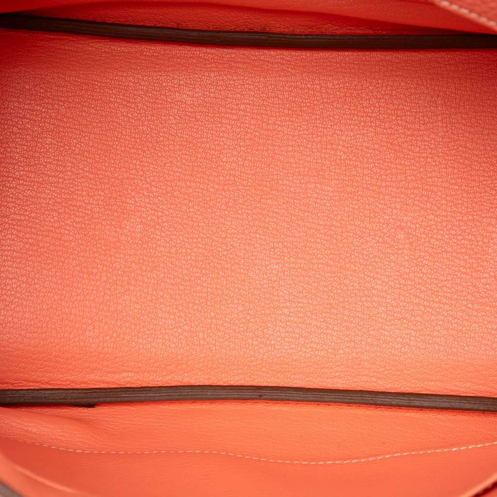 Hermès Clemence Birkin Retourne 30 Orange Leather Very good - Model View