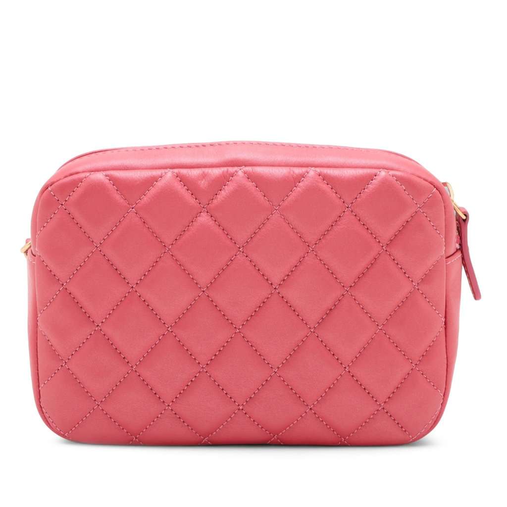 Chanel Quilted Lambskin Day Trips Camera Bag Pink Leather Never worn - Back View