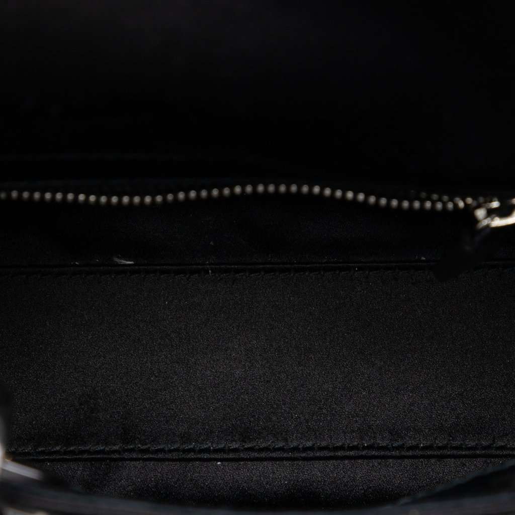 Dior Mini Satin Cannage Strass Crystal Embellished Lady Dior Black Very good condition - Model View