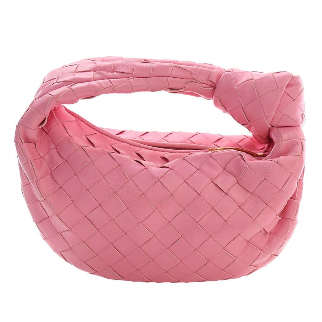 Bottega Veneta Mini Nappa Intrecciato Jodie Pink Leather Very good condition - Front View