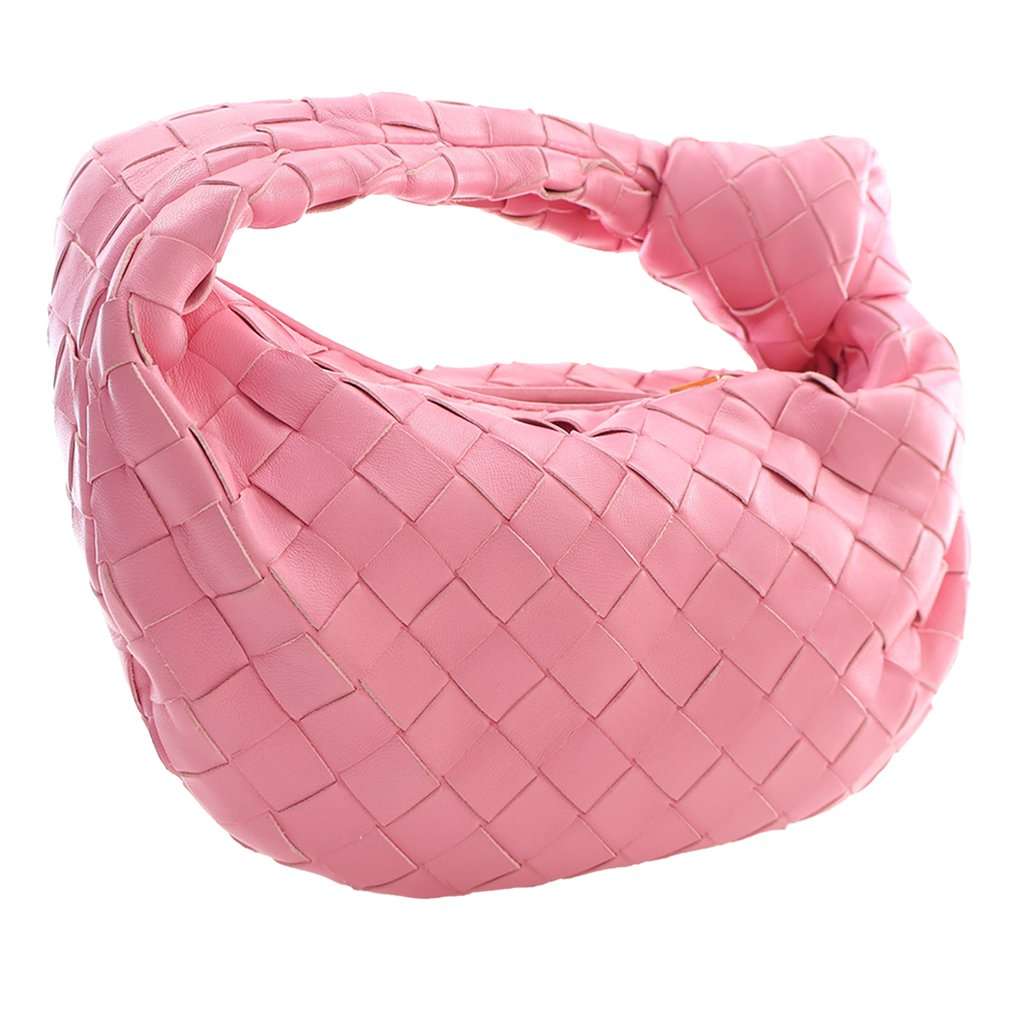 Bottega Veneta Mini Nappa Intrecciato Jodie Pink Leather Very good condition - Back View