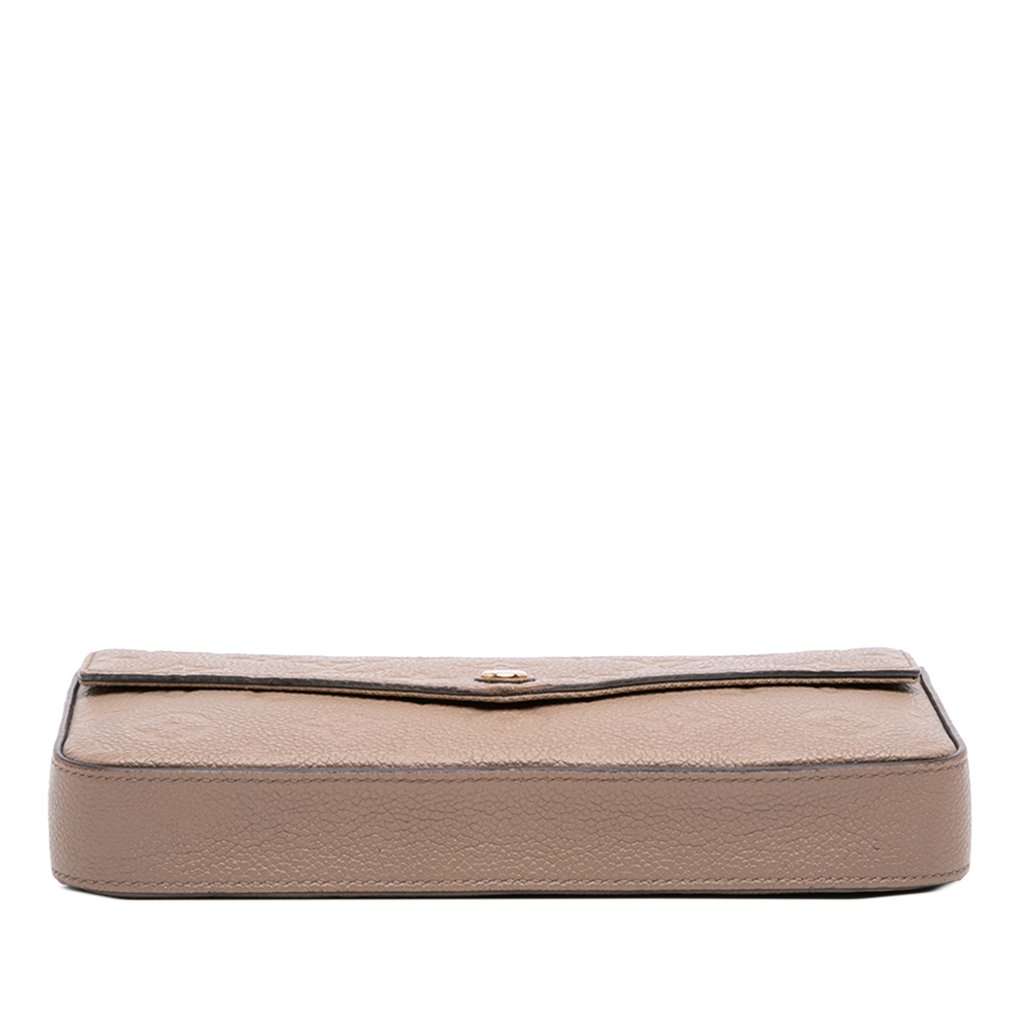 Louis Vuitton Monogram Empreinte Pochette Felicie Beige Leather Very good condition - Inside View