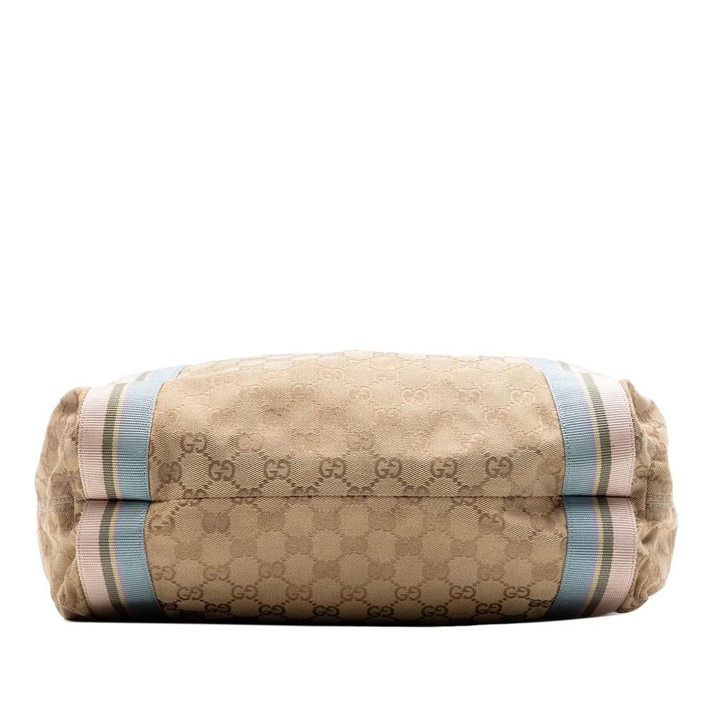 Gucci GG Canvas Web Tote Beige Very good condition - Inside View