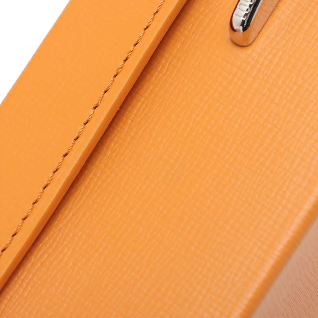 Louis Vuitton Calfskin Shopper Clutch with Strap Orange Leather Very good - Box View