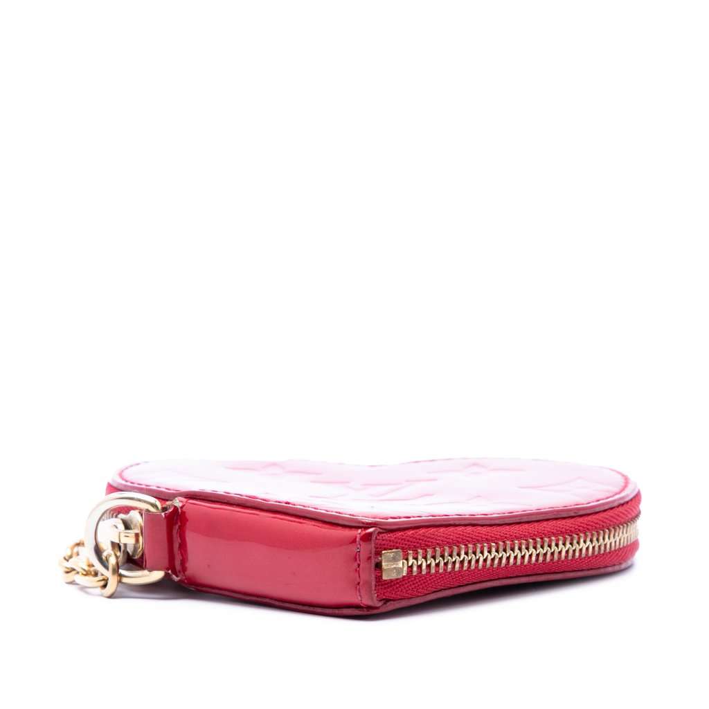 Louis Vuitton Monogram Vernis Heart Coin Purse Red Leather Very good condition - Inside View