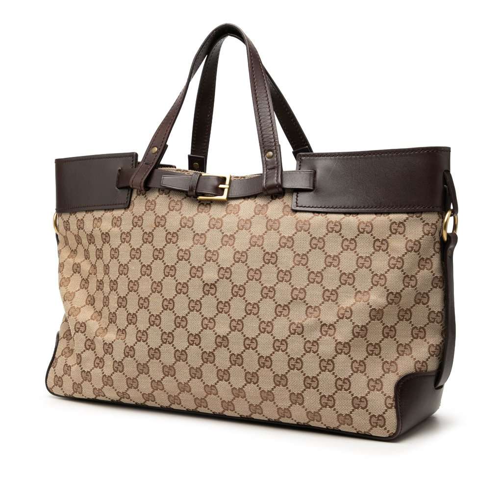 Gucci GG Canvas Tote Beige Good - Back View