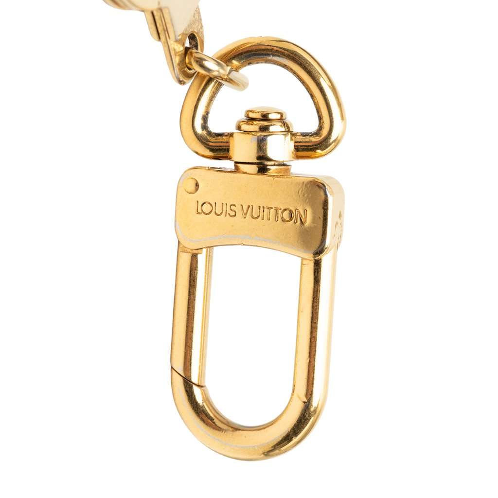 Louis Vuitton Gold Plated Bolt Extender Key Ring Gold Metal Very good - Model View