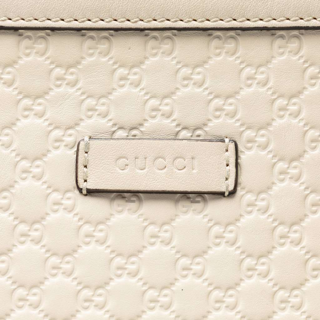 Gucci Small Microguccissima Joy Satchel White Leather Very good condition - Box View