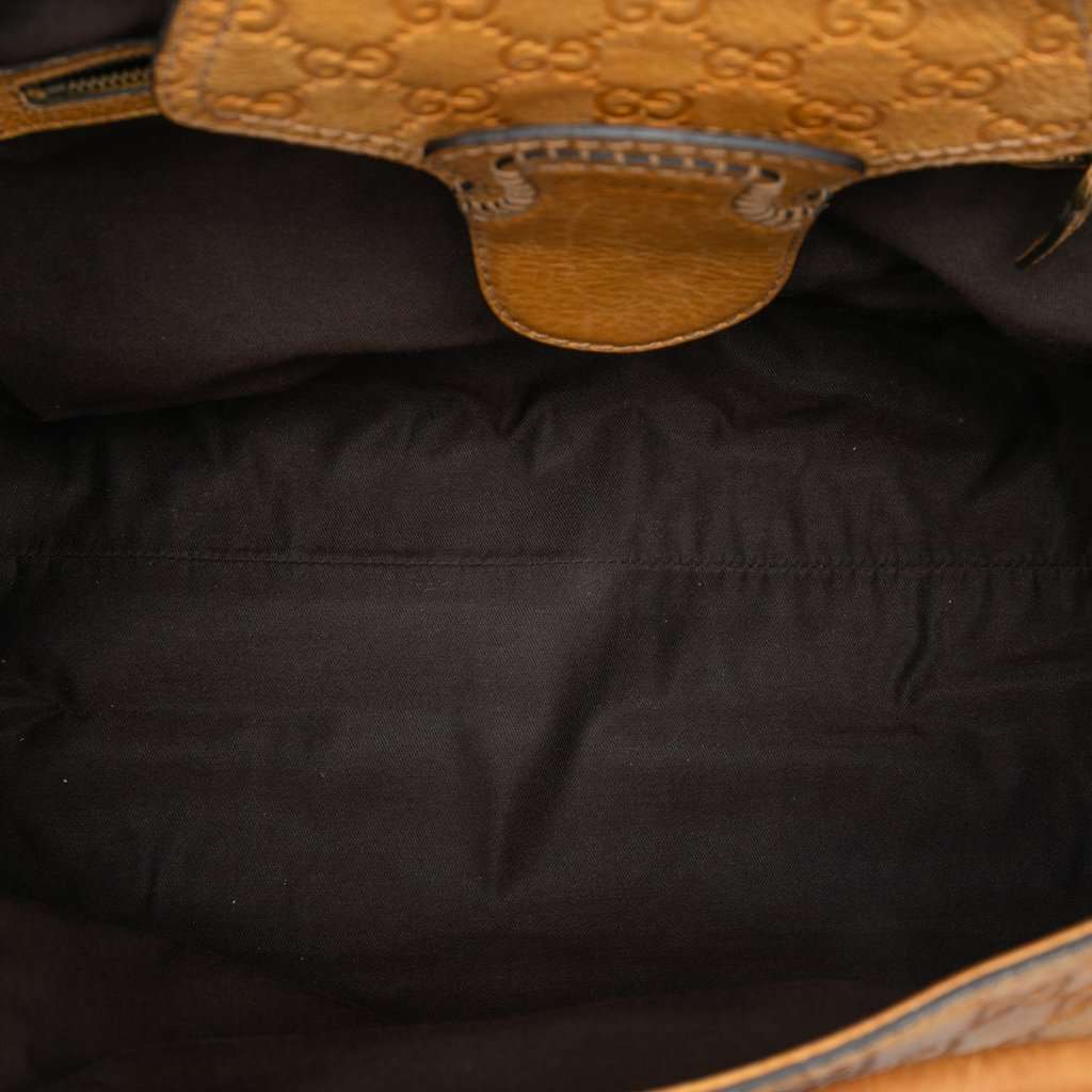 Gucci Guccissima New Pelham Shoulder Bag Brown Leather Very good condition - Model View