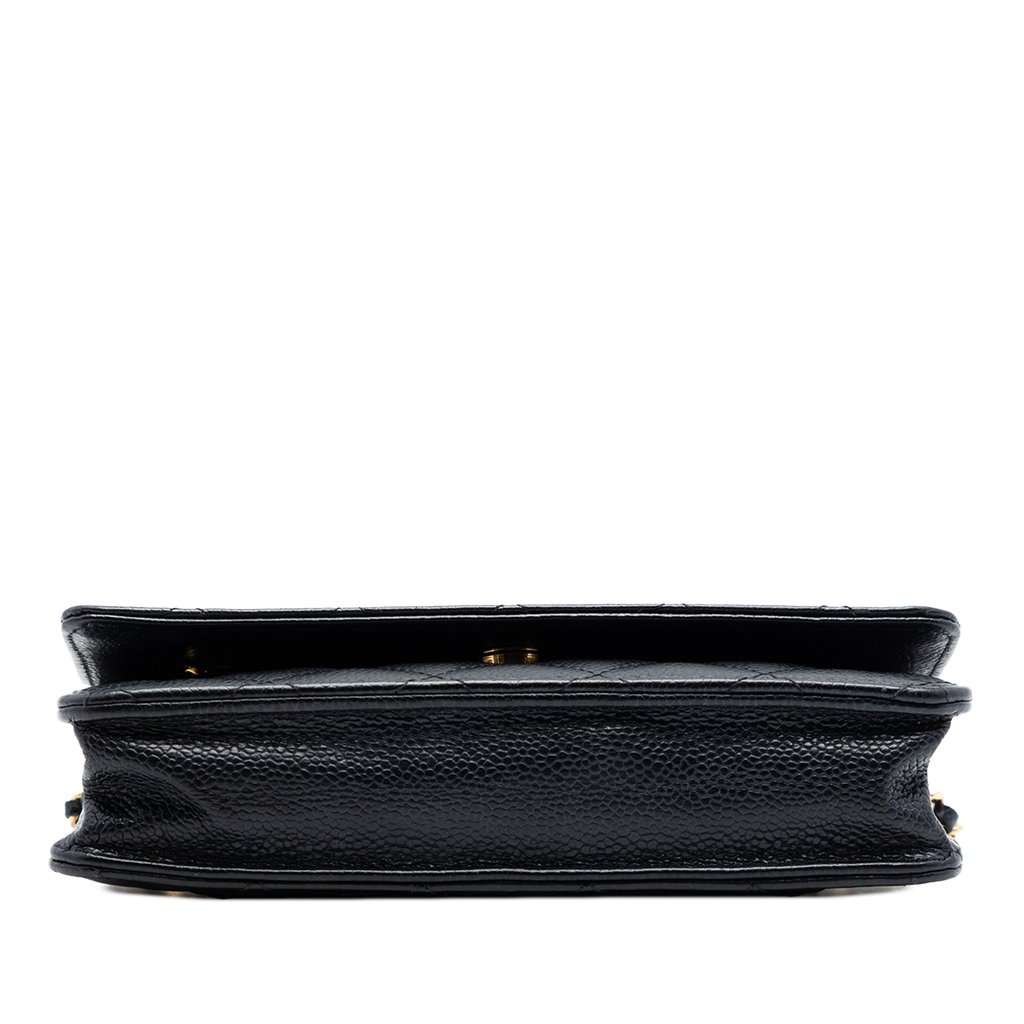 Chanel CC Quilted Caviar Wallet on Chain Black Leather Very good condition - Inside View