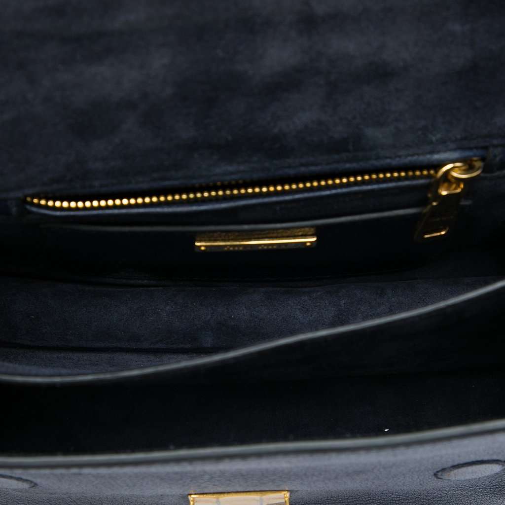 Miu Miu Goatskin Madras Crossbody Blue Leather Very good - Model View