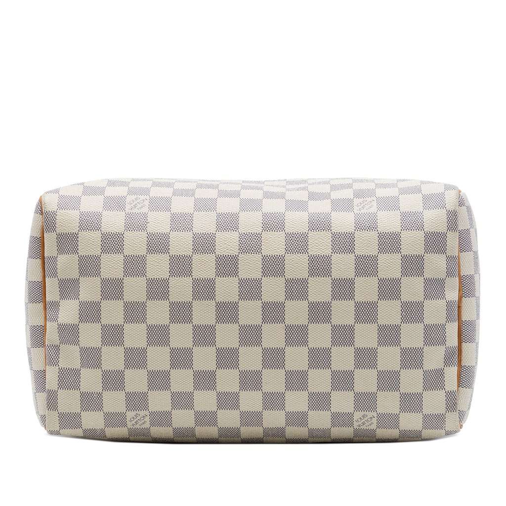 Louis Vuitton Damier Azur Speedy 30 White Good - Inside View