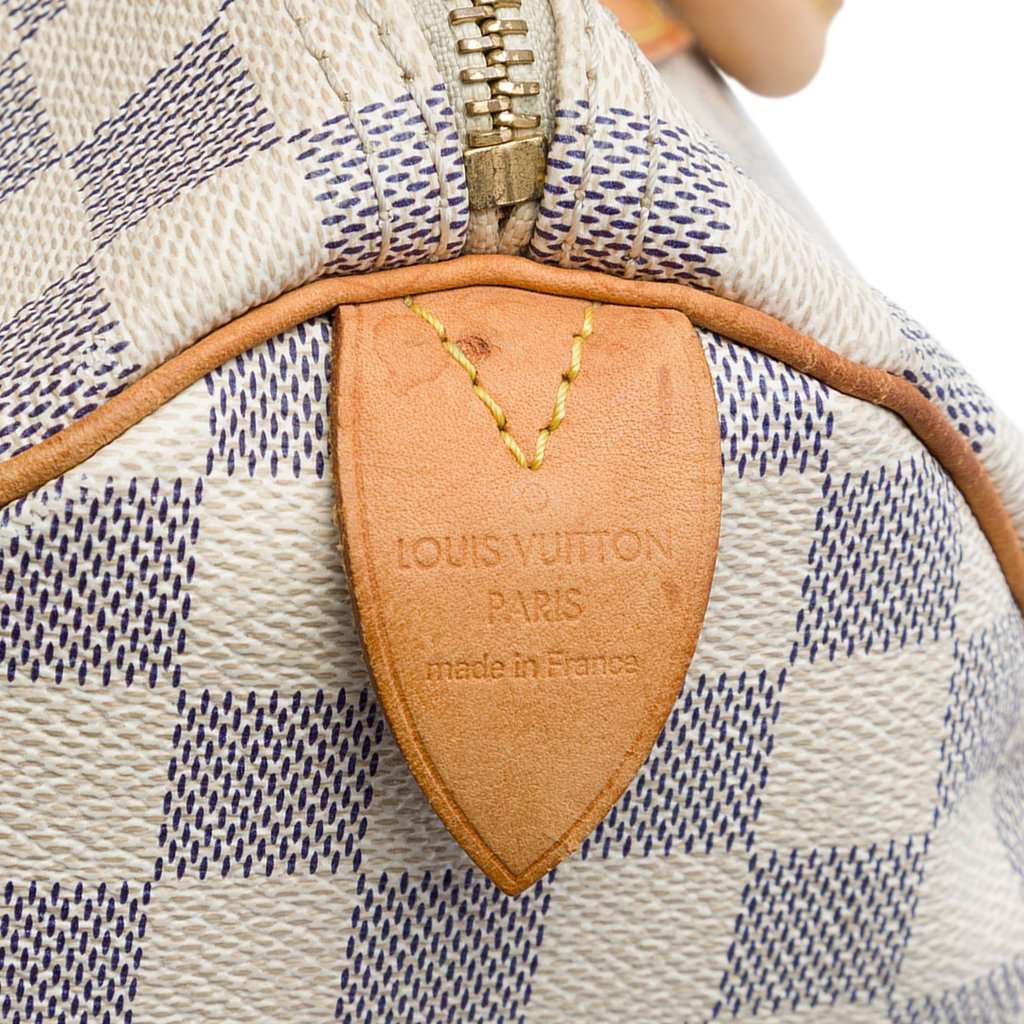 Louis Vuitton Damier Azur Speedy 30 White Good - Box View