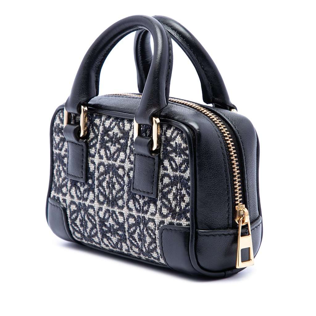 Loewe Nano Anagram Canvas Amazona Satchel Black Very good condition - Back View