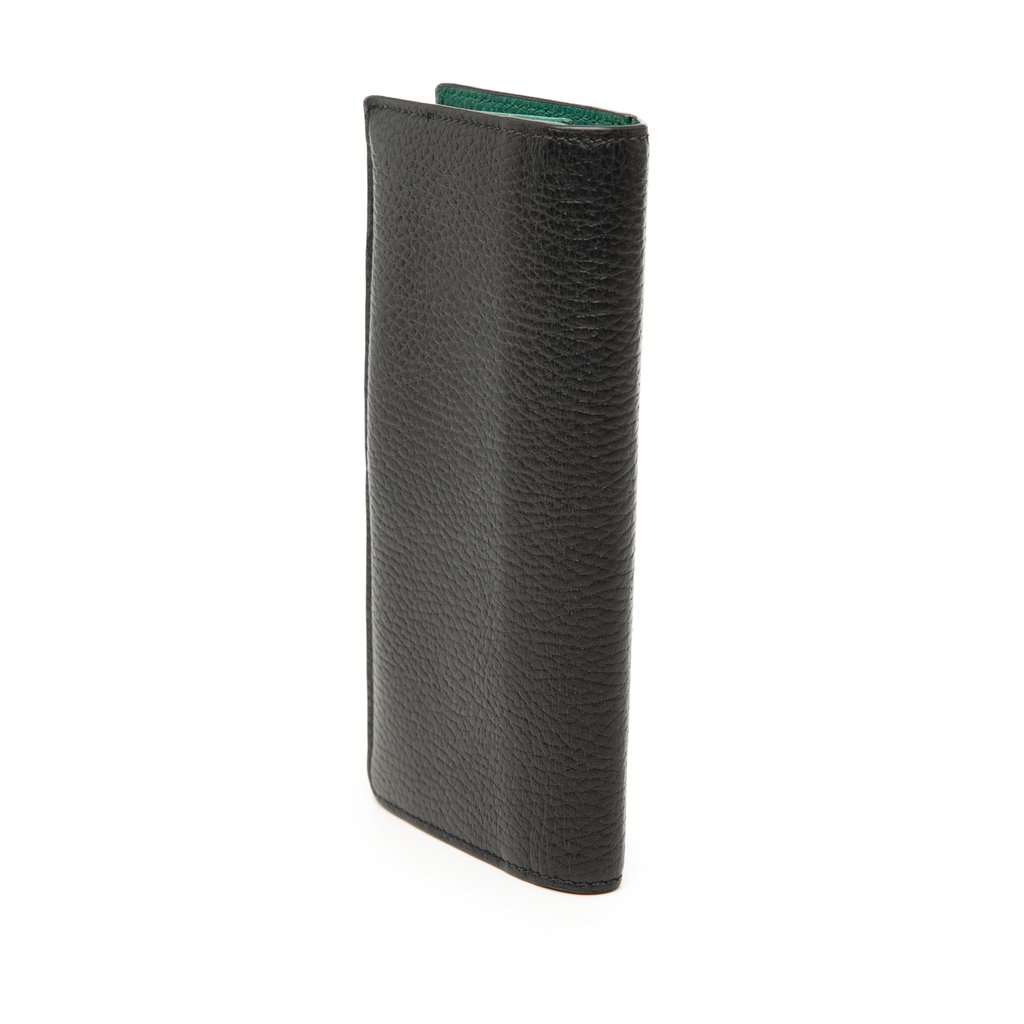 Gucci Calfskin Interlocking G Bifold Long Wallet Black Leather Very good - Back View