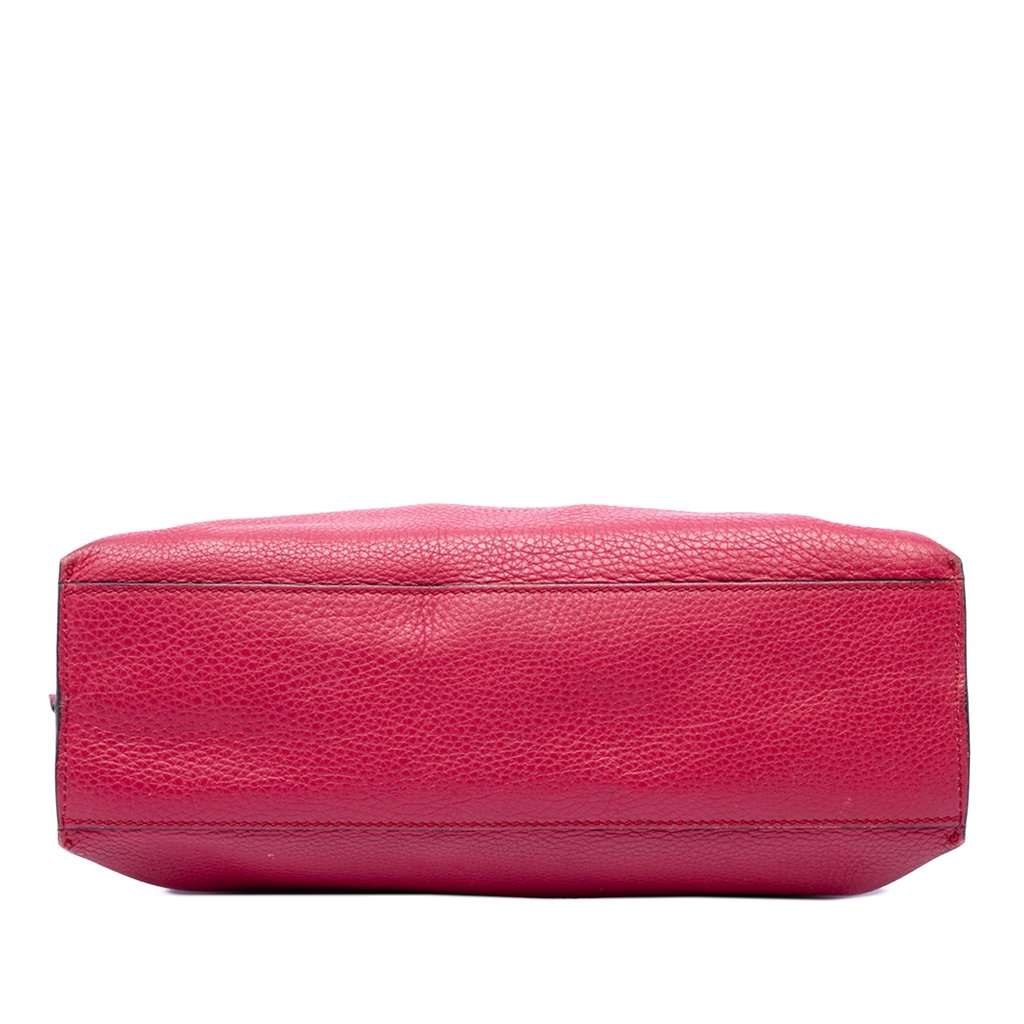 Gucci Small Calfskin Bamboo Daily Satchel Pink Leather Very good - Inside View