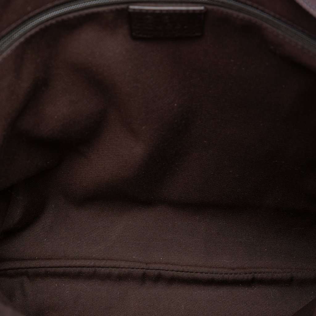 Gucci GG Denim Abbey D Ring Crossbody Brown Very good condition - Model View