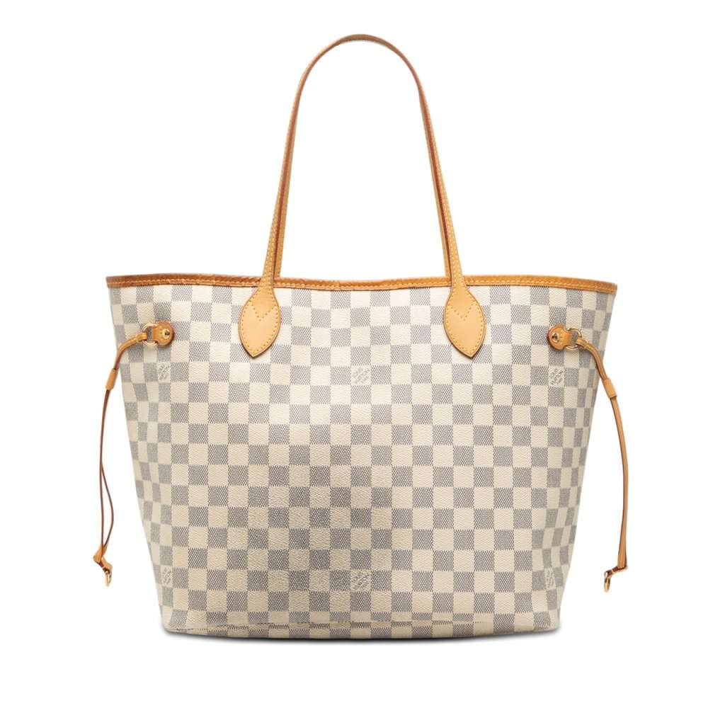 Louis Vuitton Damier Azur Neverfull MM White Good condition - Front View