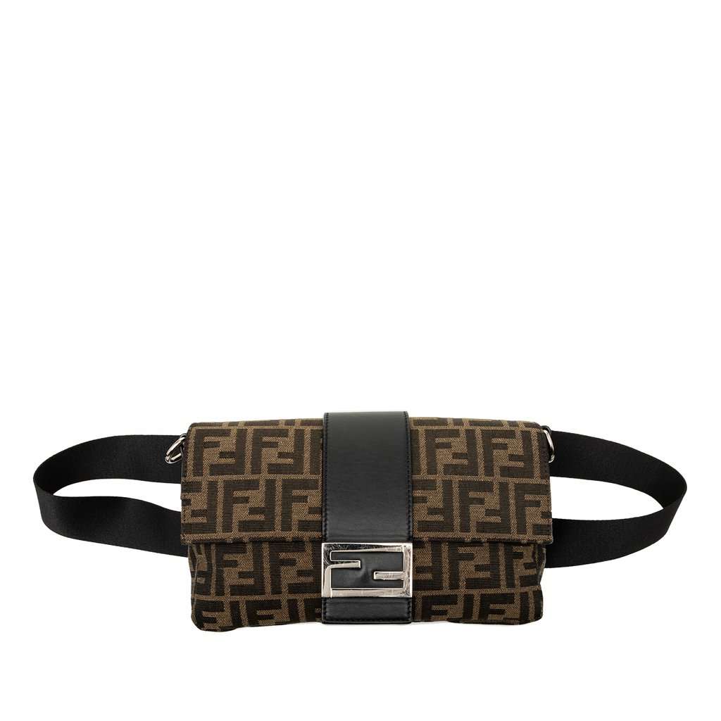 Fendi Zucca Canvas Convertible Baguette Satchel Brown Very good - Model View