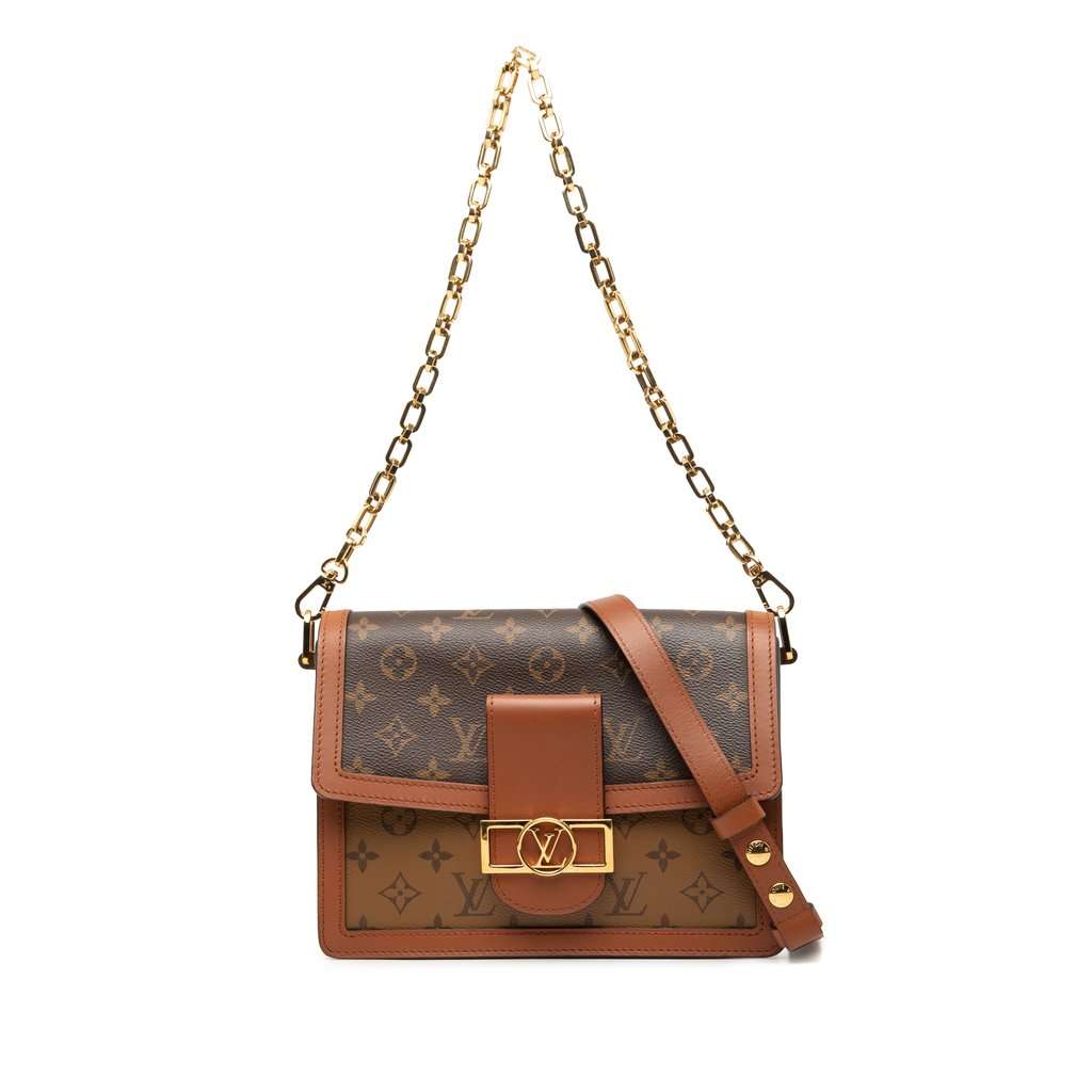 Louis Vuitton Monogram Reverse Dauphine MM Brown Very good condition - Front View