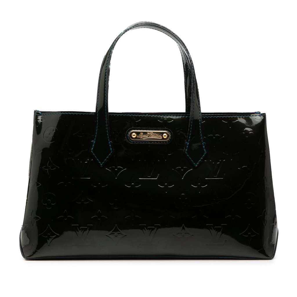 Louis Vuitton Monogram Vernis Wilshire PM Blue Leather Very good - Front View