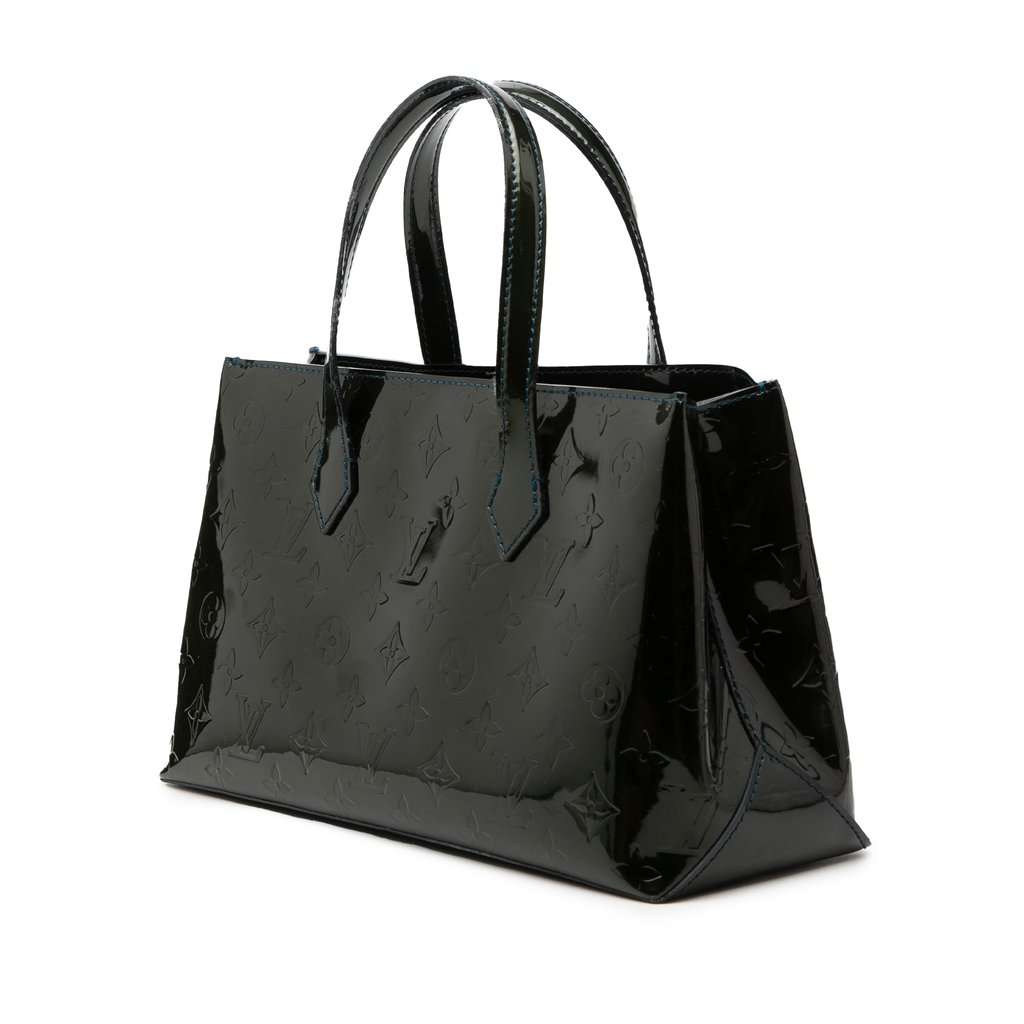 Louis Vuitton Monogram Vernis Wilshire PM Blue Leather Very good - Back View