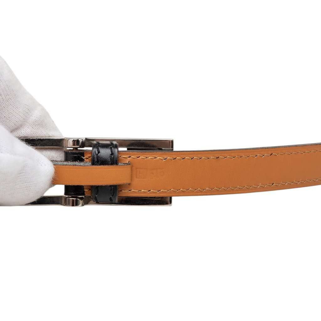 Hermès Box Calf Kelly Ardillon Belt Black Leather Very good condition - Model View