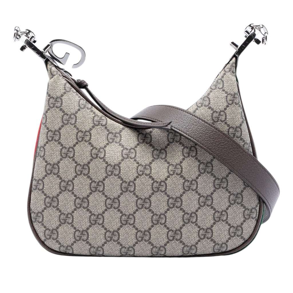 Gucci Small GG Supreme Web Attache Crossbody Beige Very good condition - Box View