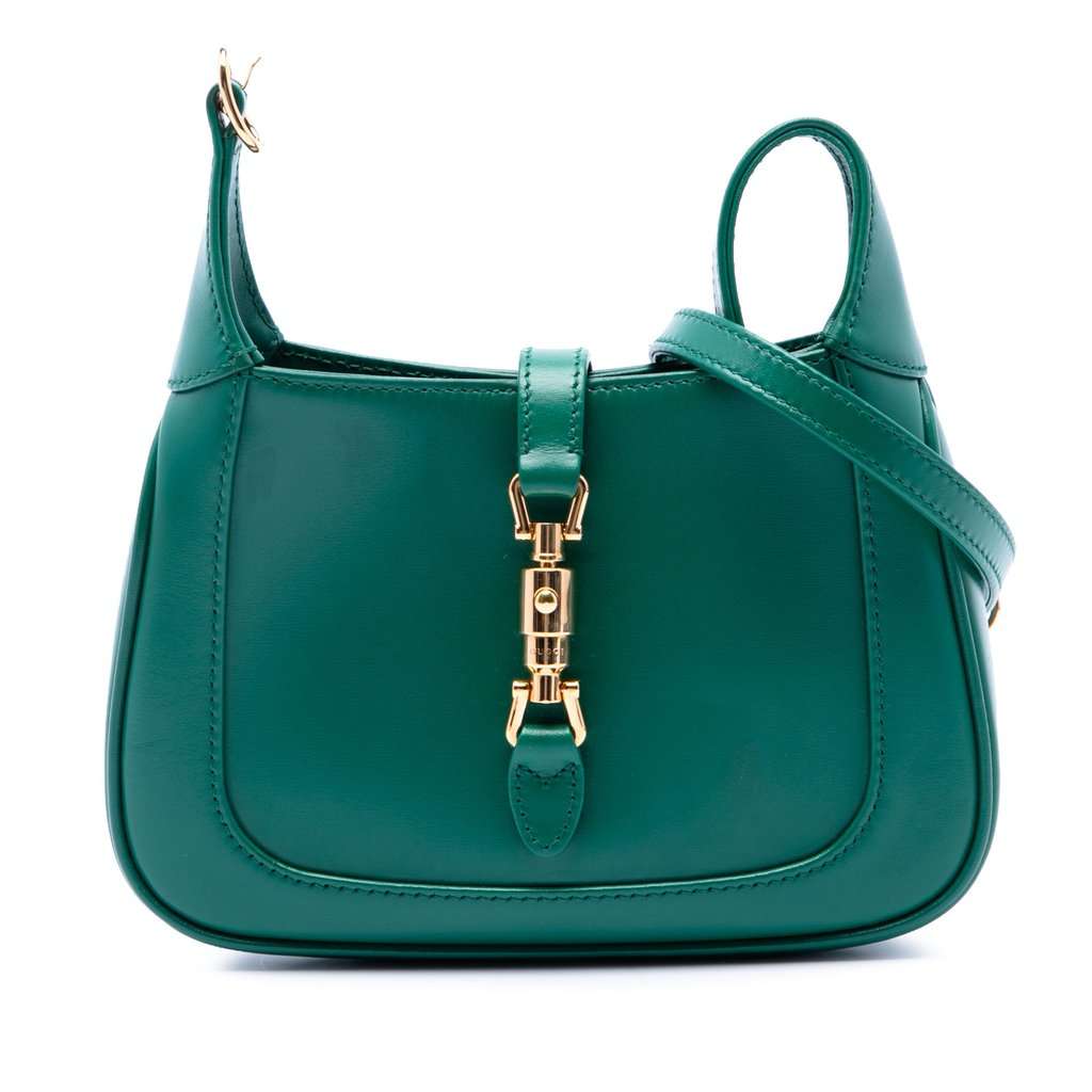Gucci Mini Calfskin Jackie 1961 Crossbody Green Leather Very good condition - Front View