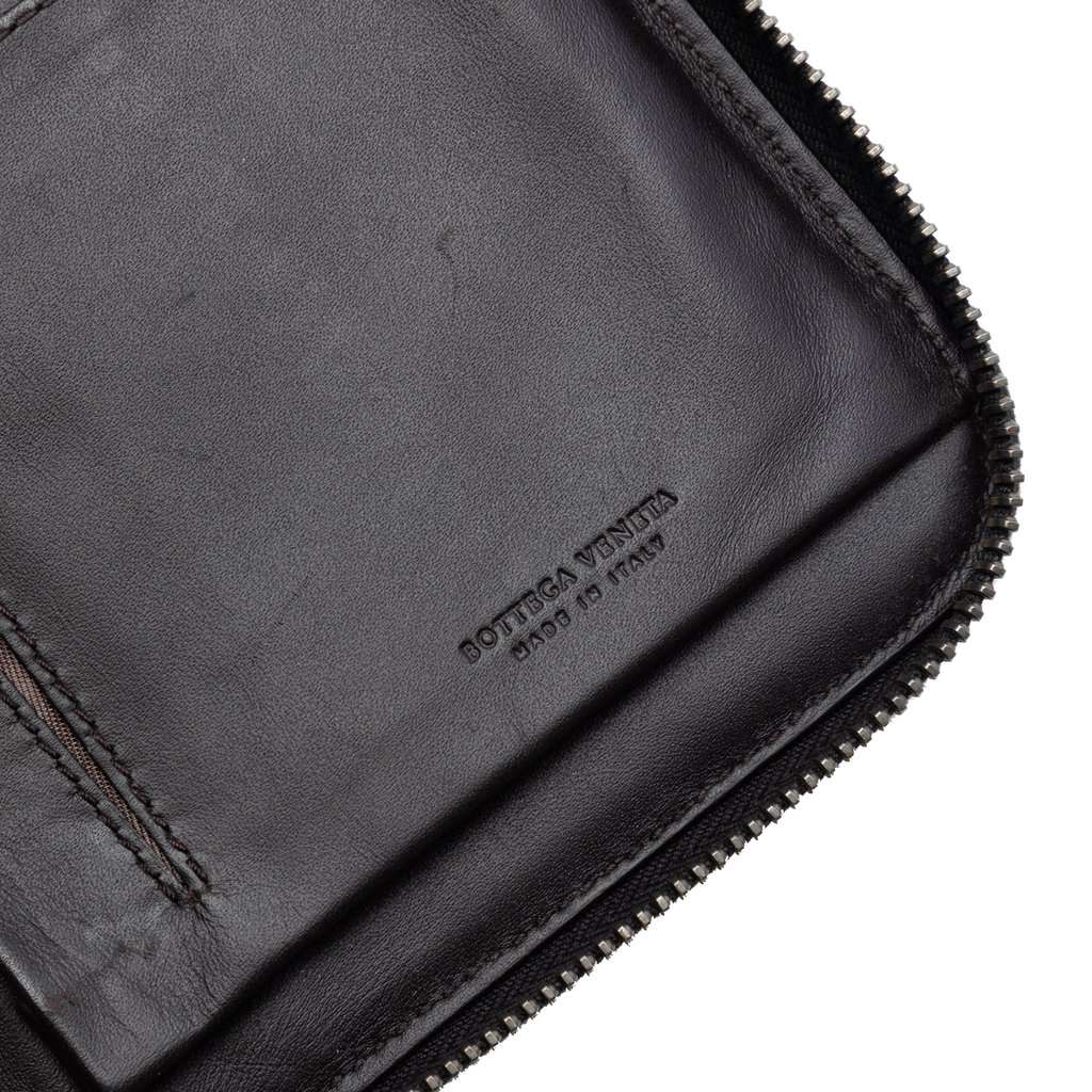 Bottega Veneta Nappa Intrecciato VN Travel Organizer Wallet Black Leather Very good condition - Box View