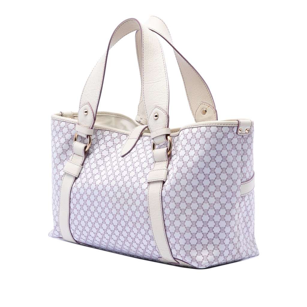 Celine Macadam Canvas Tote Purple Very good - Back View