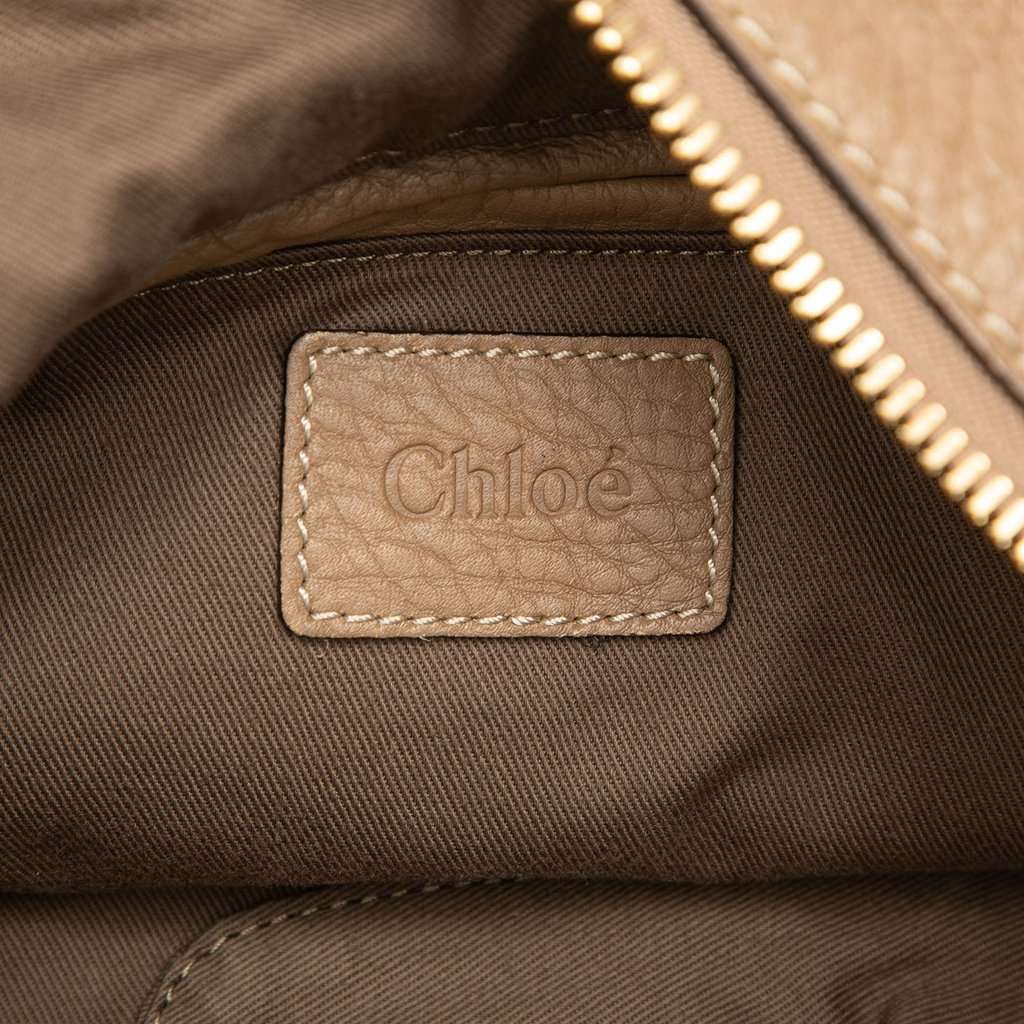 Chloé Large Pebbled Calfskin Marcie Hobo Brown Leather Very good condition - Box View
