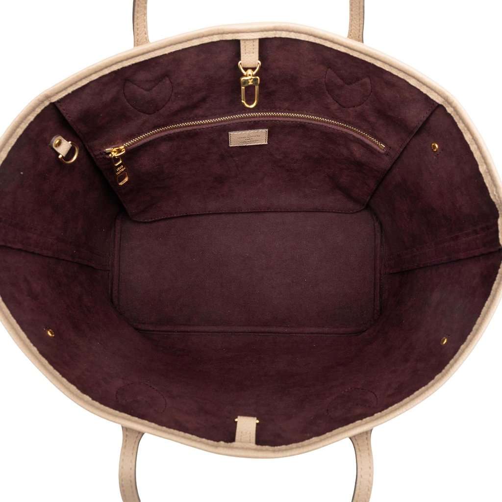 Louis Vuitton Monogram Giant Empreinte Neverfull MM Beige Leather Very good condition - Model View