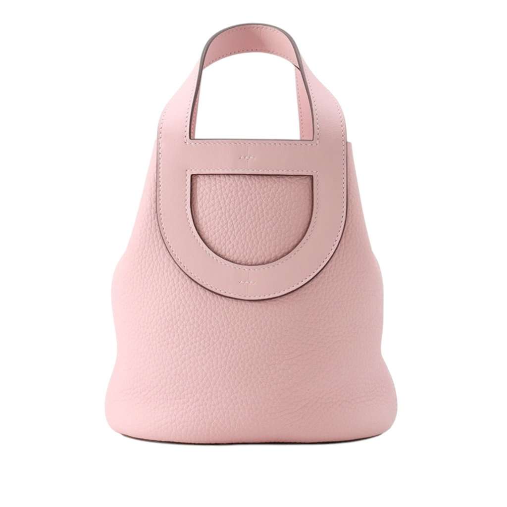 Hermès Clemence and Swift In The Loop 18 Pink Leather Very good condition - Front View