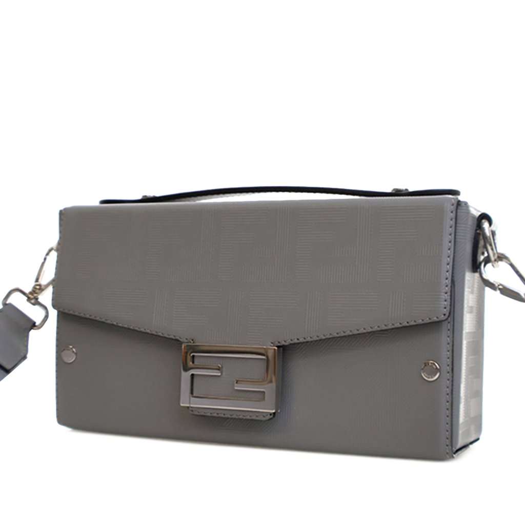 Fendi Zucca Calfskin Soft Trunk Baguette Satchel Other Leather Very good condition - Model View