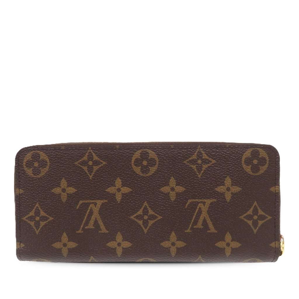 Louis Vuitton Monogram Clemence Long Wallet Brown Very good condition - Back View