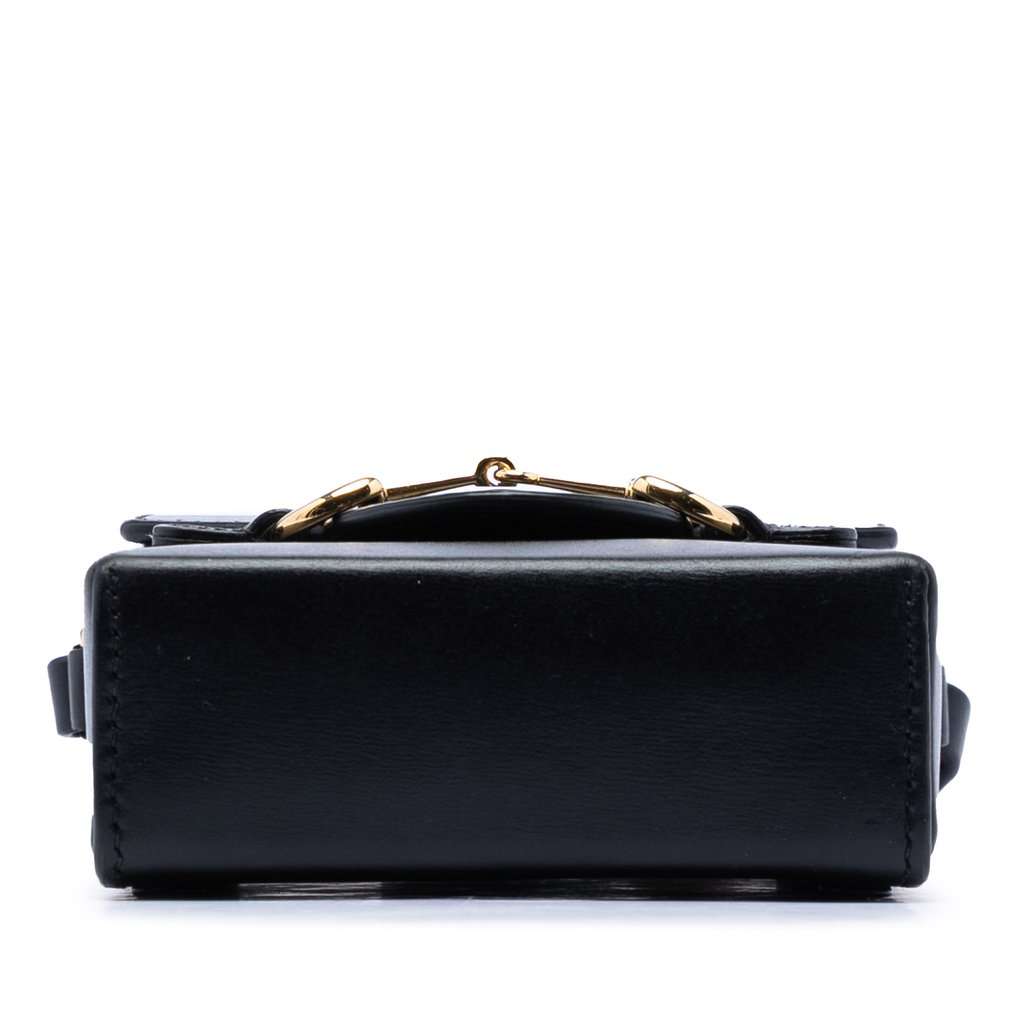 Gucci Mini Leather Horsebit 1955 Crossbody Black Leather Very good condition - Inside View