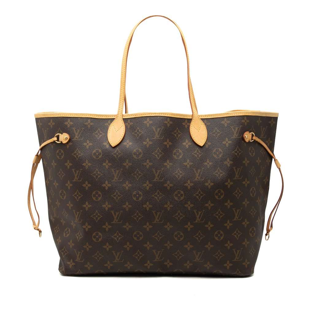 Louis Vuitton Monogram Neverfull GM Brown Good - Front View