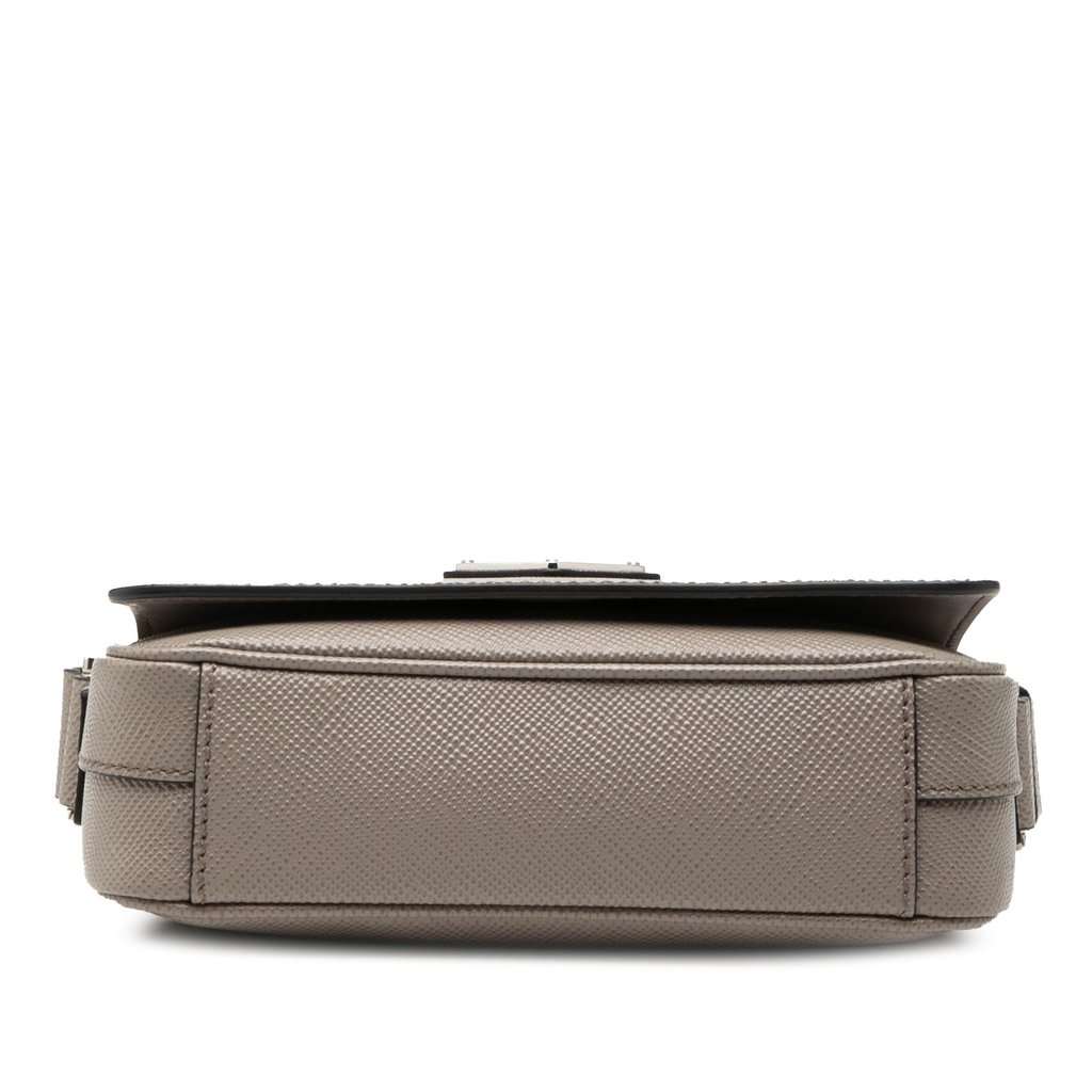 Prada Saffiano Crossbody Grey Leather Very good condition - Inside View
