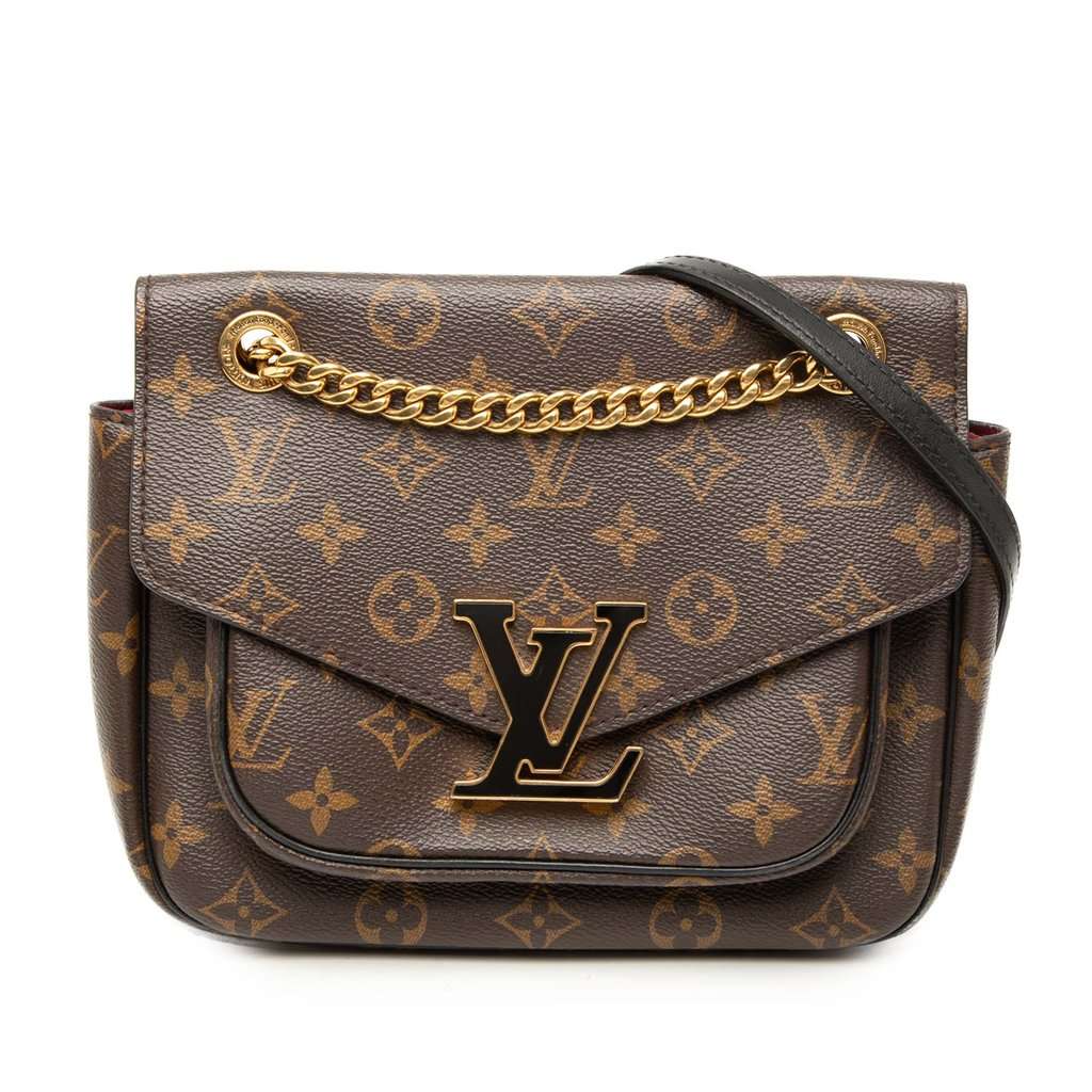 Louis Vuitton Monogram Passy PM Brown Very good - Front View