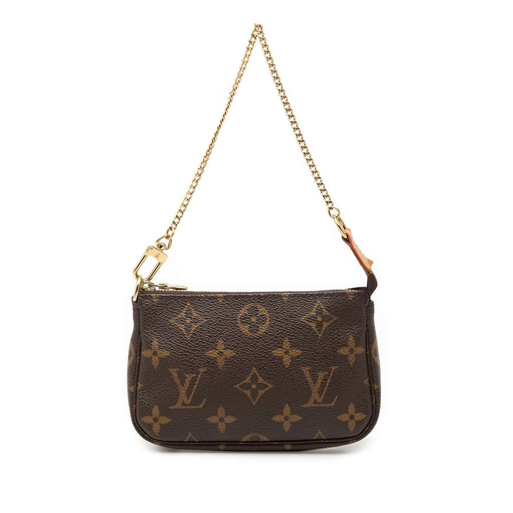 Louis Vuitton Monogram Mini Pochette Accessoires Brown Very good condition - Front View