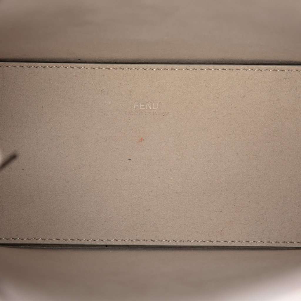 Fendi Small Leather Shopping Tote White Leather Very good - Model View