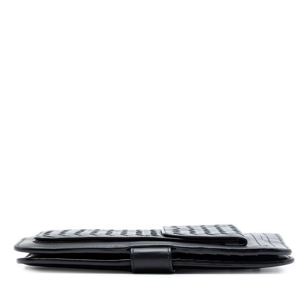 Bottega Veneta Nappa Intrecciato Organizer Clutch Black Leather Very good condition - Inside View