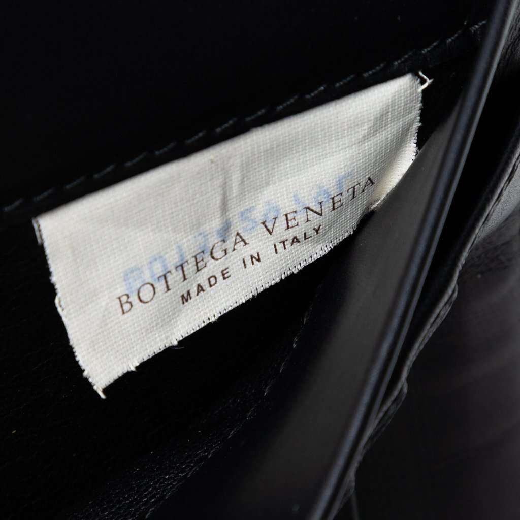 Bottega Veneta Nappa Intrecciato Organizer Clutch Black Leather Very good condition - Box View
