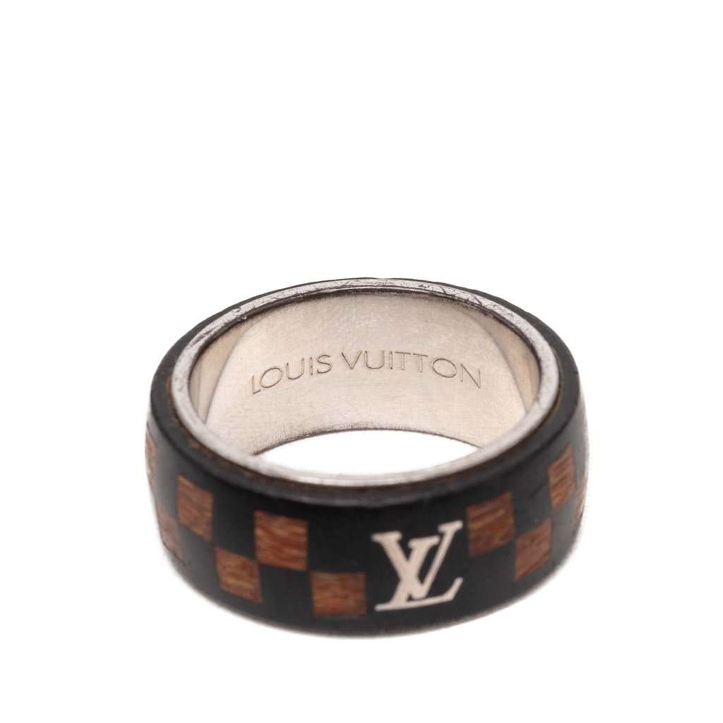 Louis Vuitton Damier Wood and Brass Ring Brown Very good condition - Model View
