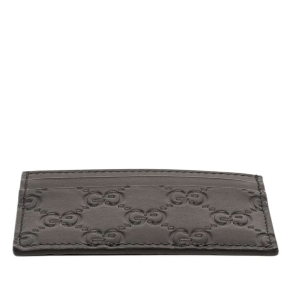 Gucci Guccissima Card Holder Black Leather Never worn - Inside View