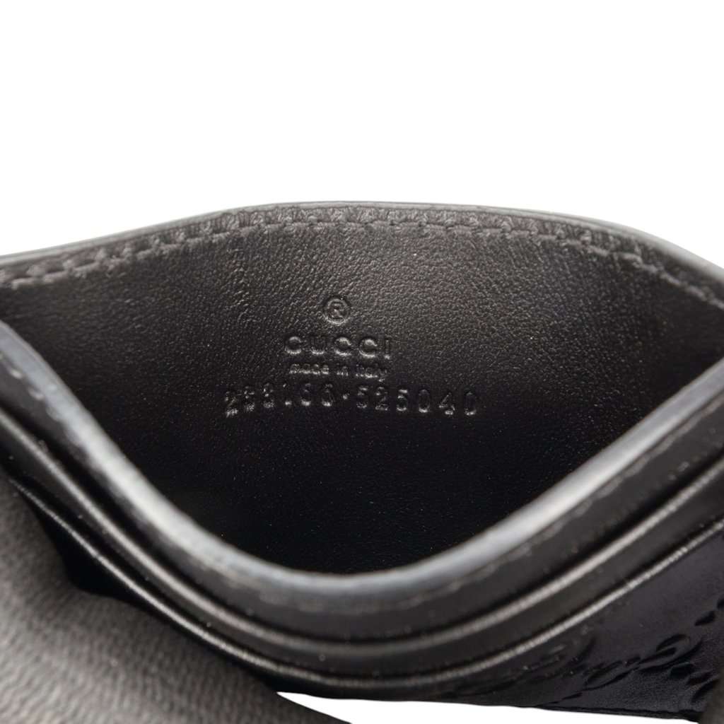 Gucci Guccissima Card Holder Black Leather Never worn - Box View