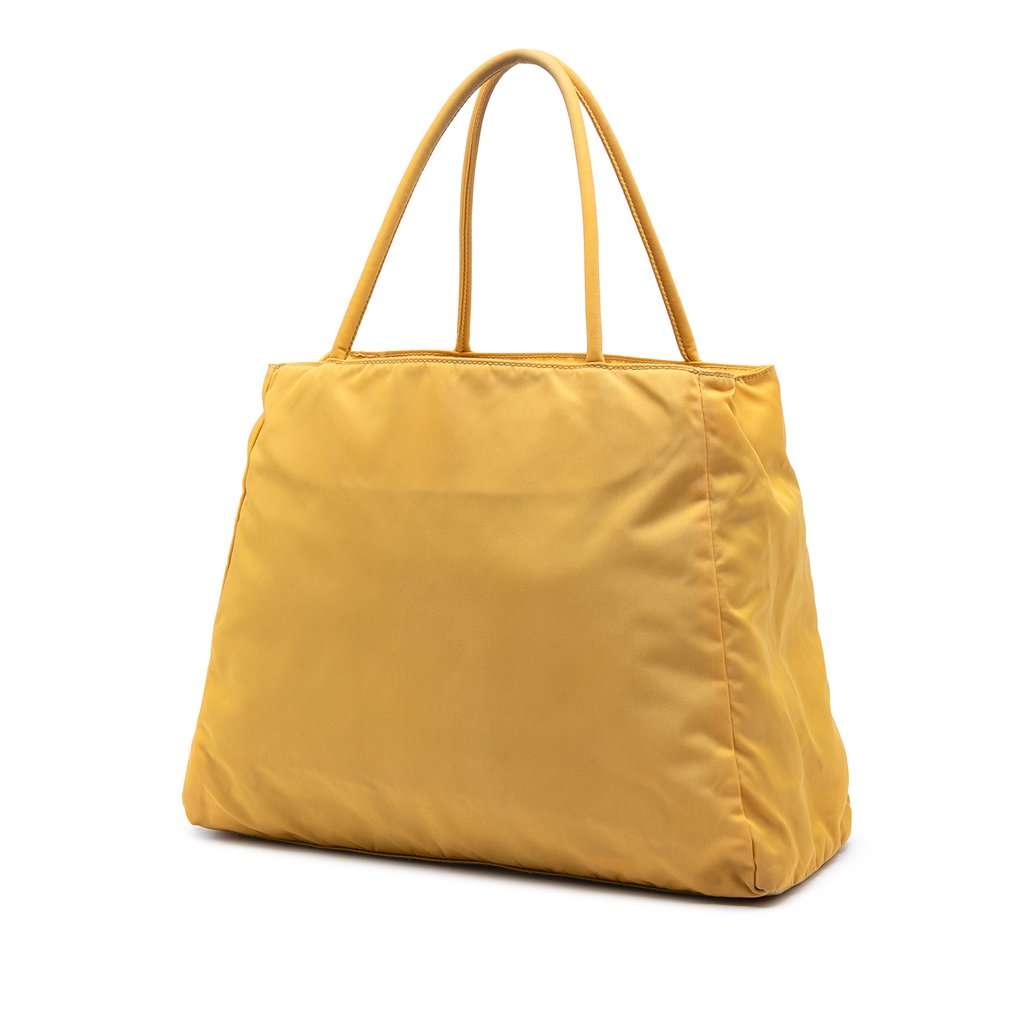 Prada Tessuto City Tote Yellow Very good - Back View