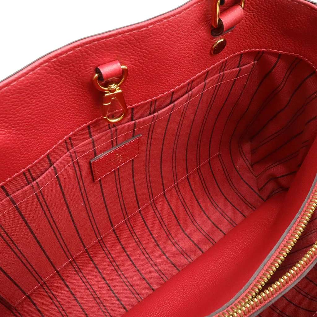 Louis Vuitton Monogram Empreinte Montaigne MM Red Leather Very good condition - Model View