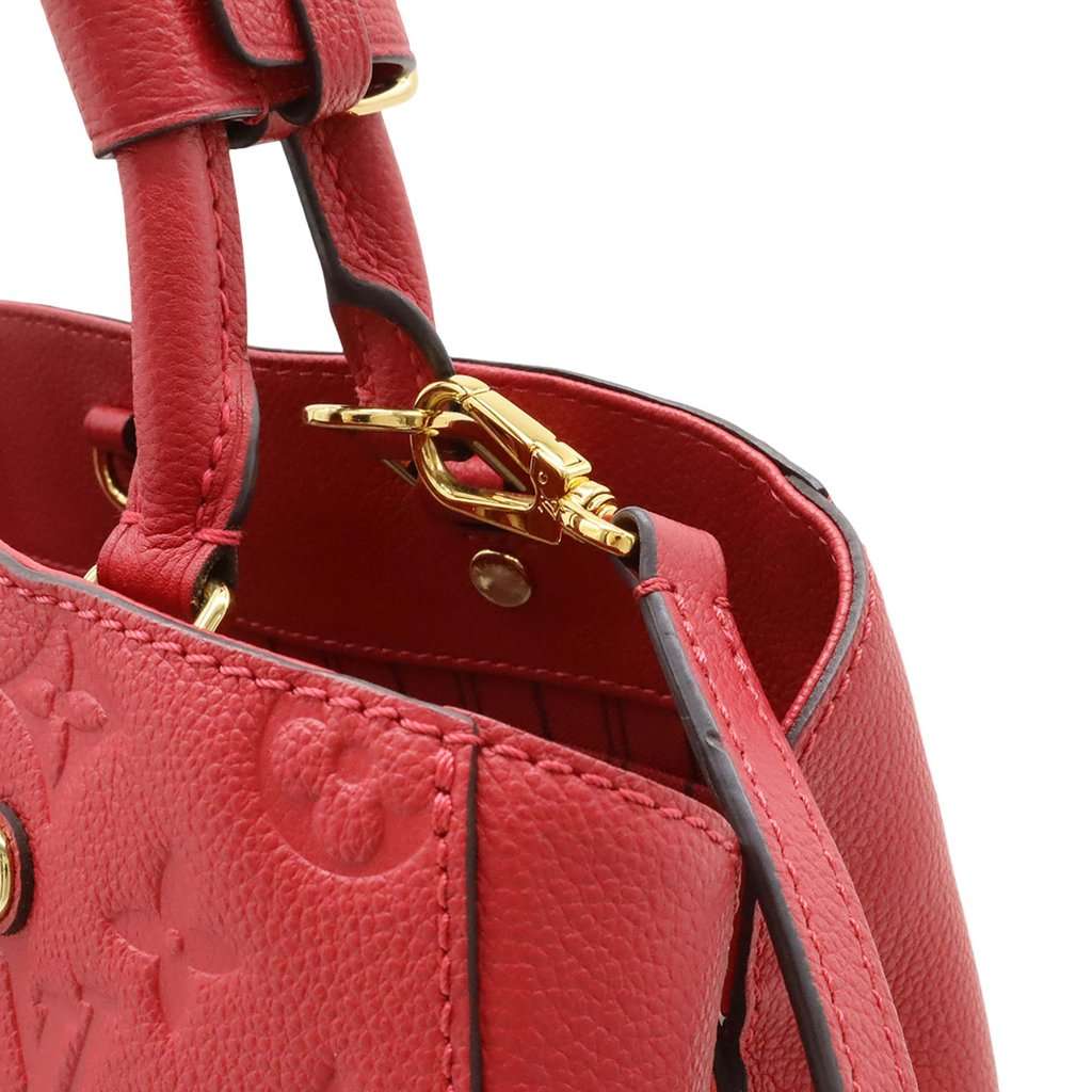Louis Vuitton Monogram Empreinte Montaigne MM Red Leather Very good condition - Box View
